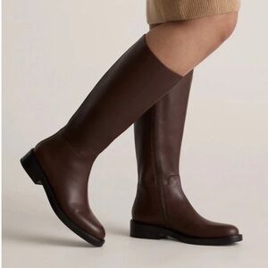 Quince Women’s Premium Italian Leather Riding Boots Espresso Brown Size 9